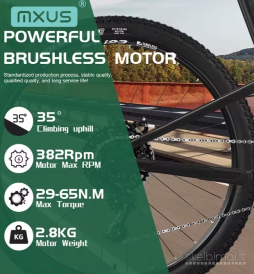 Naujas Priekinis El. Dviračio Variklis Mxus Xf15F 500W 48V