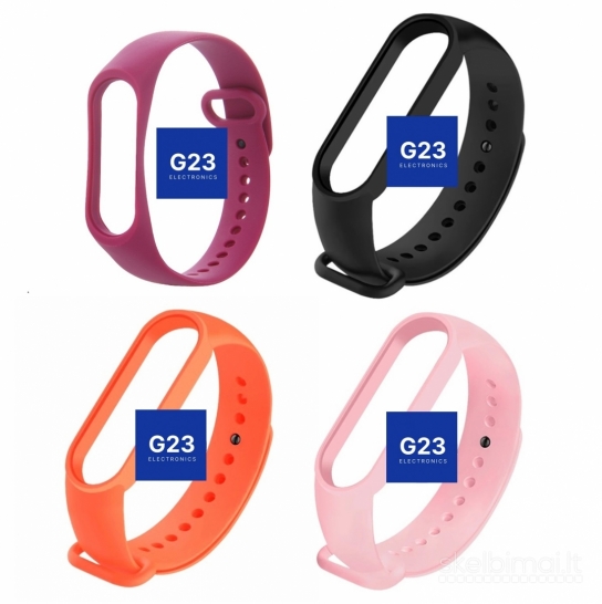 1817 Apyrankės dirželiai Xiaomi Mi Band 5, Xiaomi Mi Band 6 apyrankėms G23.LT