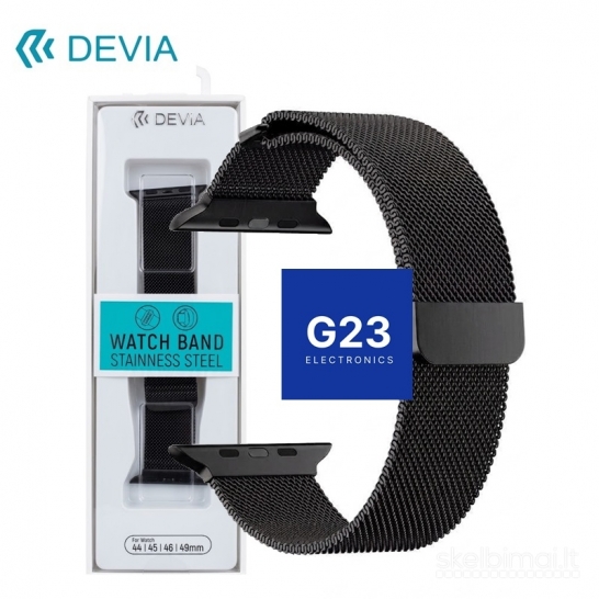 1823 Apyrankė dirželis Devia Elegant Milanese Apple Watch 44 / 45 / 46 / 49 mm