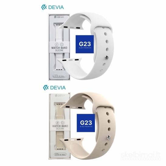 1824 Apyrankės dirželiai Devia Apple Watch 44 / 45 / 46 / 49 mm silikonas
