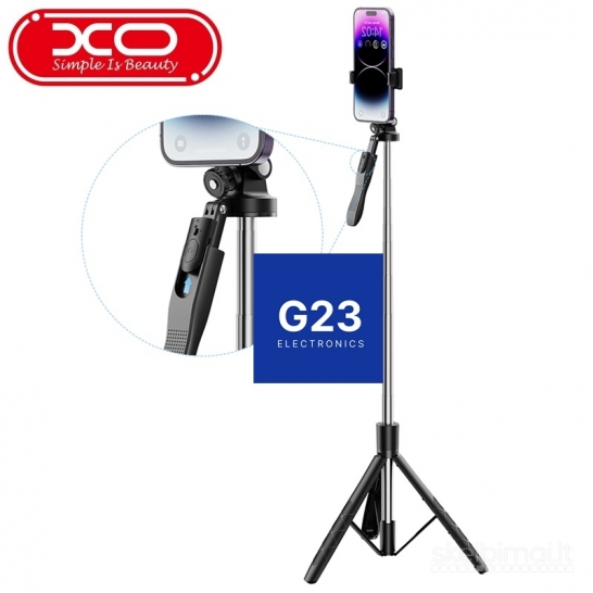 1832 Trikojis stovas asmenukių lazda XO SS15 Bluetooth 180 cm WWW.G23.LT