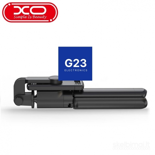 1830 Trikojis stovas asmenukių (selfie) lazda XO SS09 Bluetooth 64 cm WWW.G23.LT