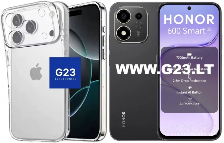 1844 C-Clear Plus skaidri nugarėlė Honor 600 Smart WWW.G23.LT