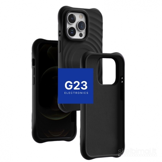 1855 MagSafe Wave dėklas nugarėlė Apple iPhone 11 juodas, pilkas WWW.G23.LT