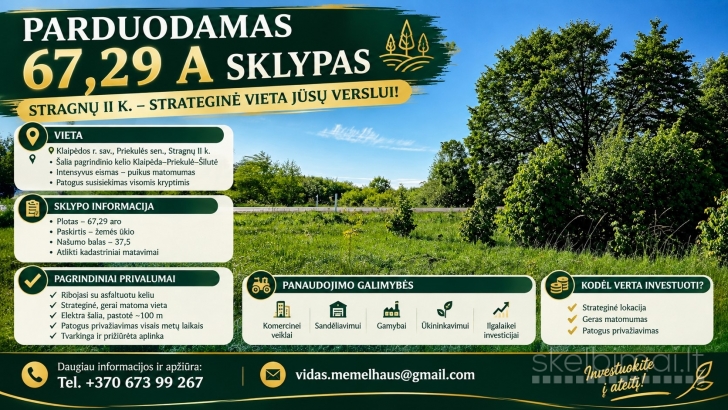 Parduodu sklypa.
