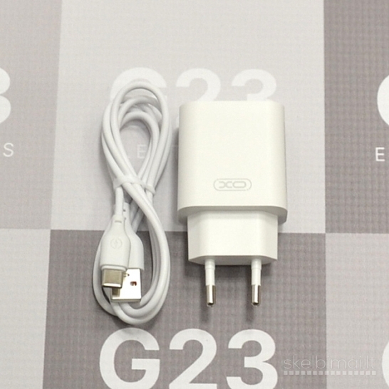 1865 Tinklo kroviklis 18W QC3.0 ir USB-A į Type-C laidas XO WWW.G23.LT