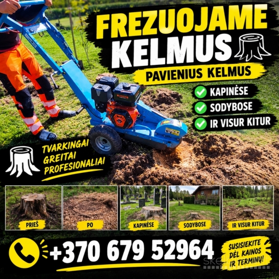 Frezuojame kelmus kapinėse+37067952964