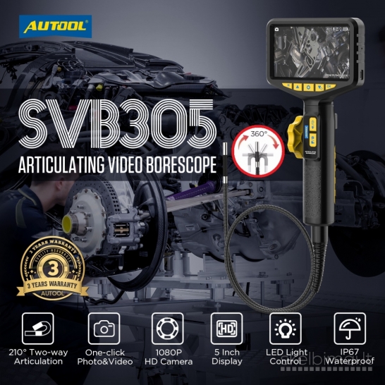 Profesionalus industrinis Autool Svb305 Endoskopas - Tik 5.5mm (Diagnostikai)