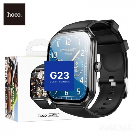 1871 Išmanusis laikrodis Hoco Y28 AMOLED grafito spalvos WWW.G23.LT