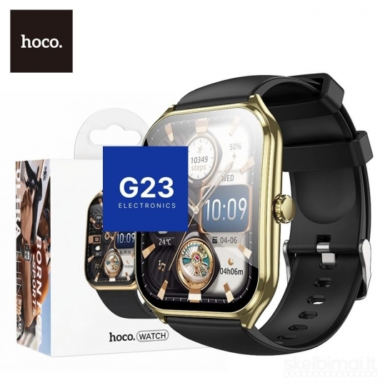 1872 Išmanusis laikrodis Hoco Y28 AMOLED auksinis WWW.G23.LT