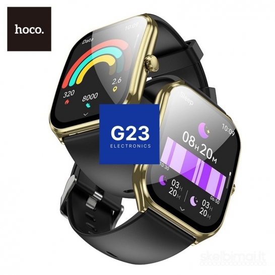 1872 Išmanusis laikrodis Hoco Y28 AMOLED auksinis WWW.G23.LT