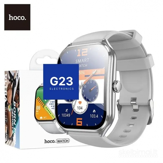 1873 Išmanusis laikrodis Hoco Y28 AMOLED sidabrinis WWW.G23.LT
