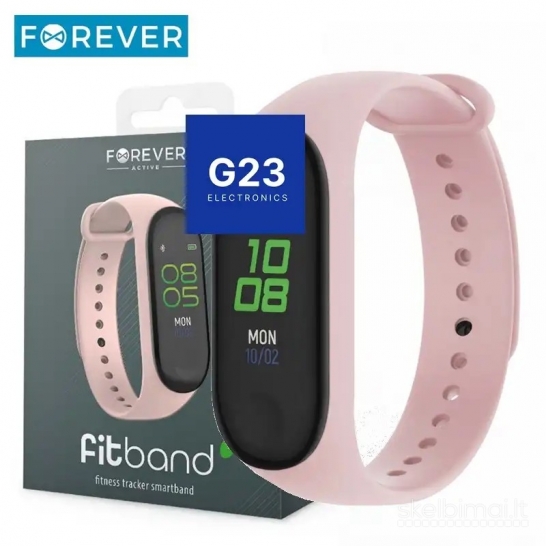 1881 Išmanioji apyrankė Forever Fitband pelenų rožinė WWW.G23.LT