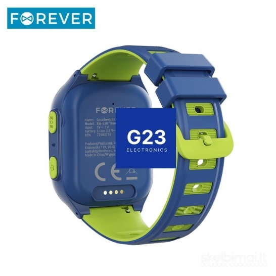 1886 Vaikiškas išmanusis laikrodis Forever Kids Boost 4G GPS mėlynas WWW.G23.LT