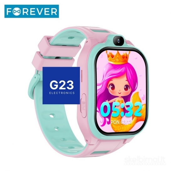 1887 Vaikiškas išmanusis laikrodis Forever Kids Boost 4G GPS rožinis WWW.G23.LT