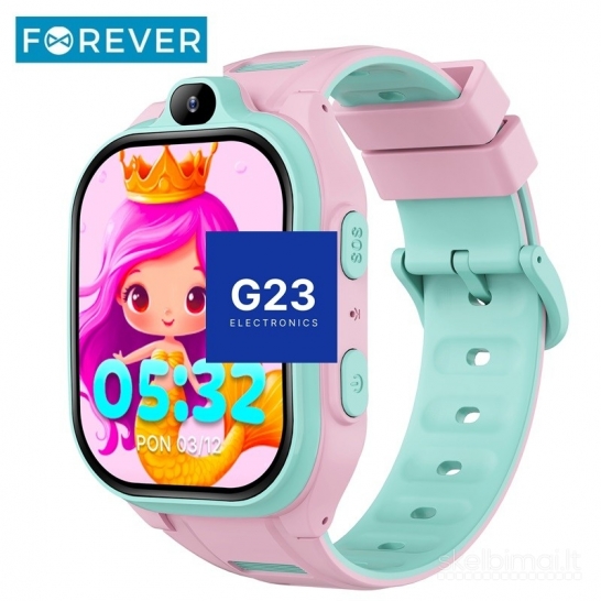1887 Vaikiškas išmanusis laikrodis Forever Kids Boost 4G GPS rožinis WWW.G23.LT