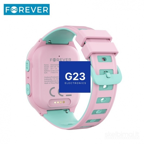 1887 Vaikiškas išmanusis laikrodis Forever Kids Boost 4G GPS rožinis WWW.G23.LT