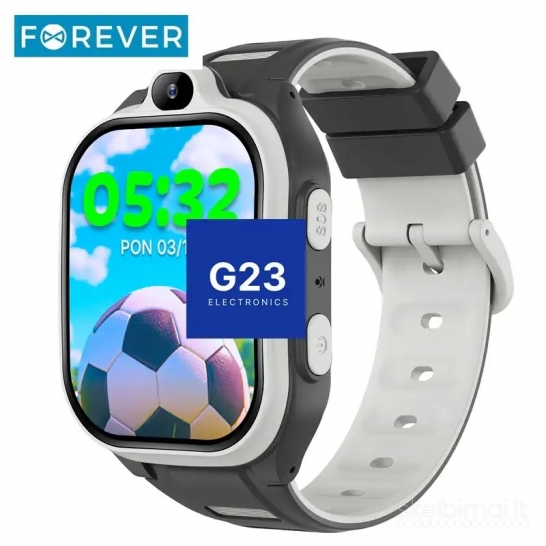 1888 Vaikiškas išmanusis laikrodis Forever Kids Boost 4G GPS juodas WWW.G23.LT