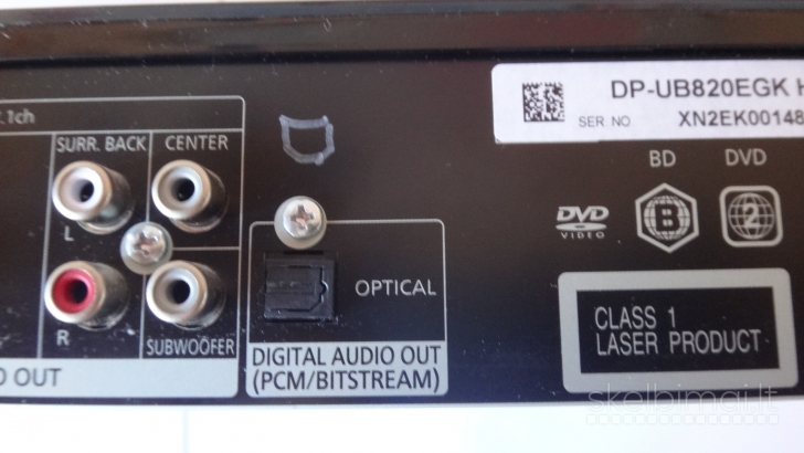 Panasonic blu ray vaizdo grotuvas