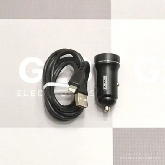 1893 Auto kroviklis Type-C 20W ir USB 18W su Lightning laidu Jellico WWW.G23.LT