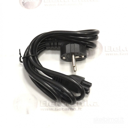 1907 IEC C5 maitinimo laidas 1.5 metro (220V) WWW.G23.LT