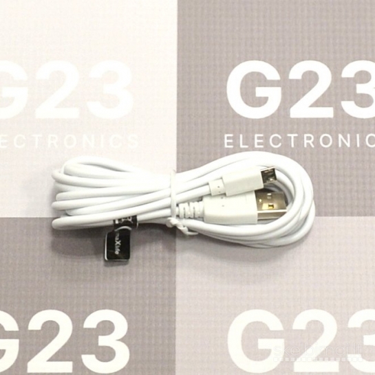 1911 Micro USB laidas 3 metrai 2A maXlife baltos spalvos WWW.G23.LT