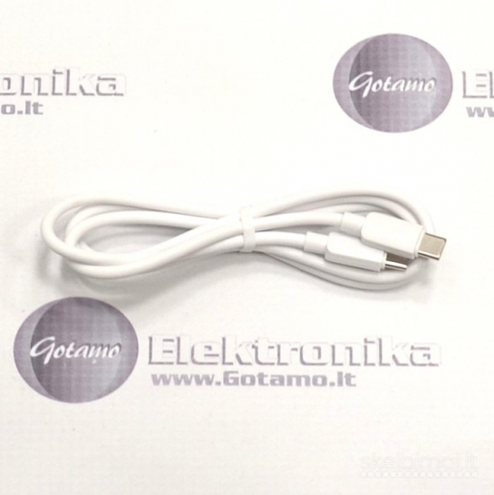 1913 Type-C į Type-C laidas 1 metras 60W Hoco baltos spalvos WWW.G23.LT
