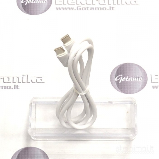 1913 Type-C į Type-C laidas 1 metras 60W Hoco baltos spalvos WWW.G23.LT
