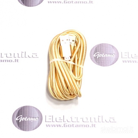 1915 USB 2.0 į USB 2.0 laidas 3 metrai aukso spalvos WWW.G23.LT