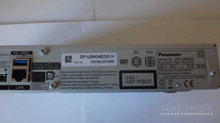 Panasonic Blu Ray grotuvas 4k