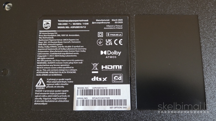 PHILIPS 4k QLED televizorius