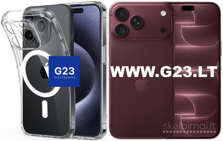 733 MagSafe Jelly dėklas su apsauga kamerai iPhone 17/18 Pro Max WWW.G23.LT