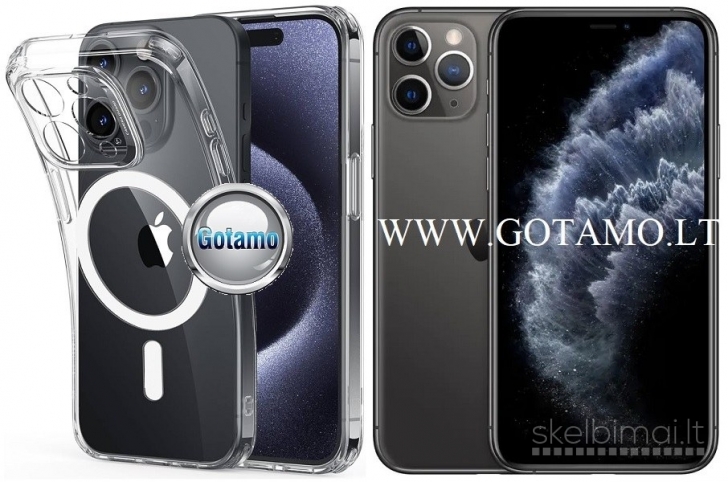 1920 MagSafe Jelly dėklas su apsauga kamerai iPhone 11 Pro WWW.G23.LT