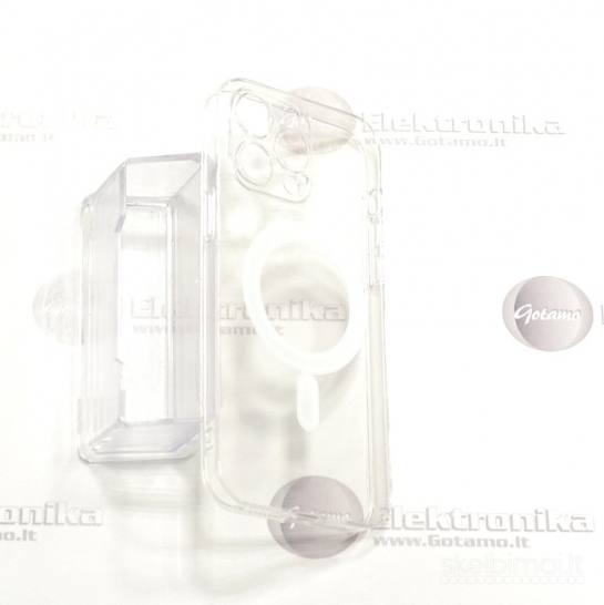 1930 MagSafe Jelly dėklas su apsauga kamerai iPhone 14 Pro Max WWW.G23.LT