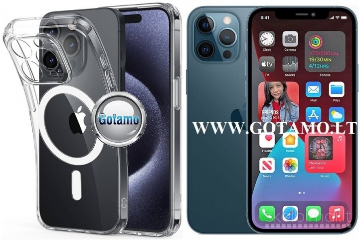 1922 MagSafe Jelly dėklas su apsauga kamerai iPhone 12 Pro WWW.G23.LT