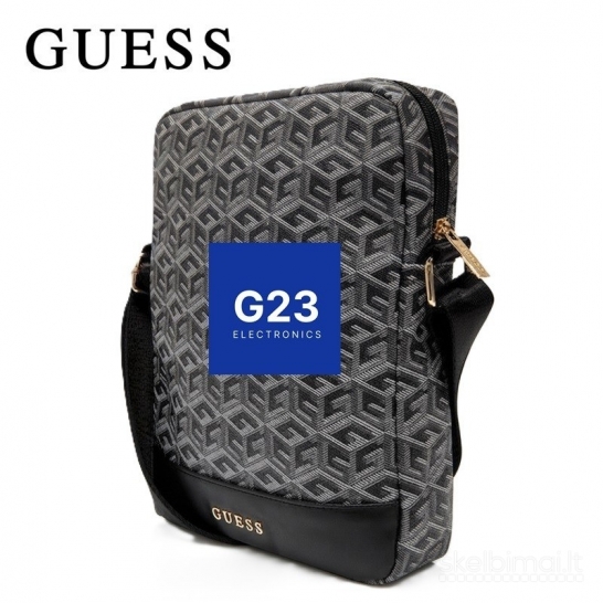 Rankinė per petį 10" planšetėms Guess GCube Stripe juoda WWW.G23.LT