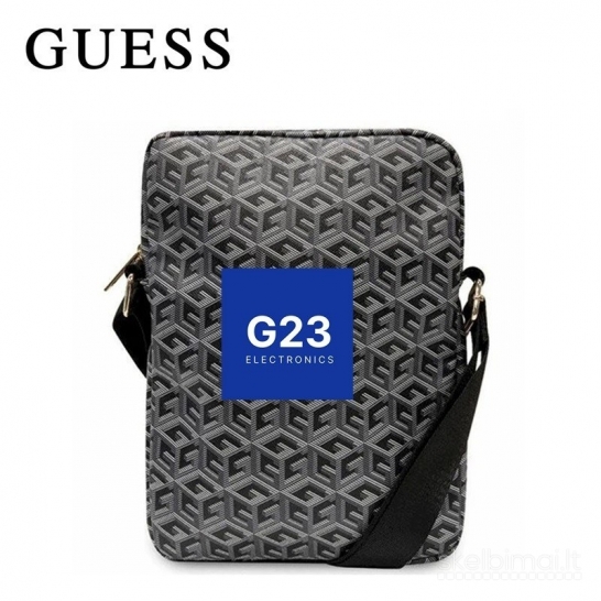 Rankinė per petį 10" planšetėms Guess GCube Stripe juoda WWW.G23.LT