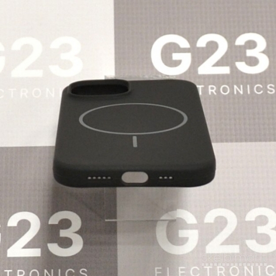 1954 MagSafe Gen3 dėklas nugarėlė Apple iPhone 15 juodas WWW.G23.LT