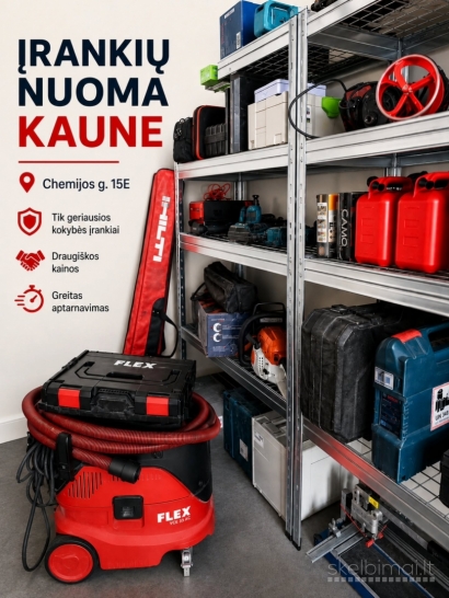 Įrankių nuoma Kaune Mundis.lt