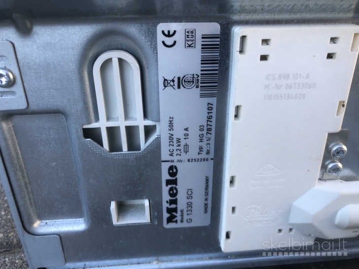 indaplovės AEG ir MatsuI ,MIELE,BOSCH