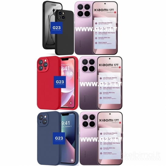 1963 B-Soft Plus dėklai nugarėlės Xiaomi 17T WWW.G23.LT