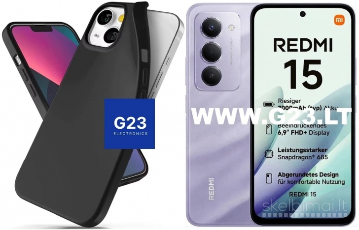 2076 B-matte dėklas Xiaomi Redmi 15 4G EU / Redmi 15 5G EU WWW.G23.LT