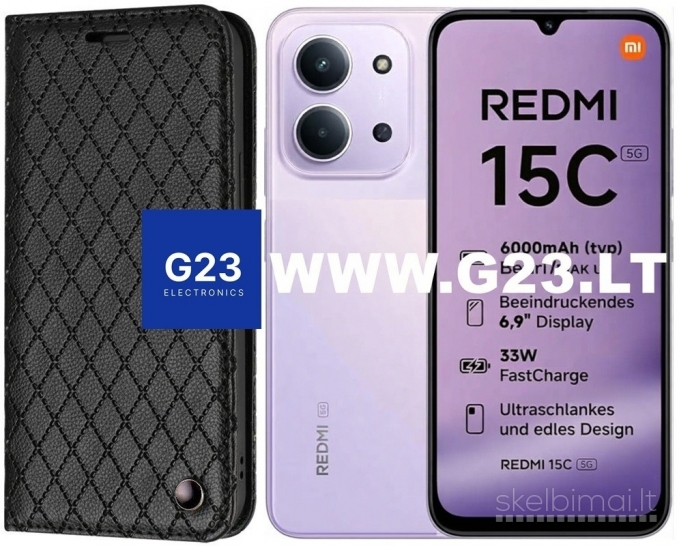 2086 Dalton magnetiniai dėklai Xiaomi Redmi 15C 5G WWW.G23.LT