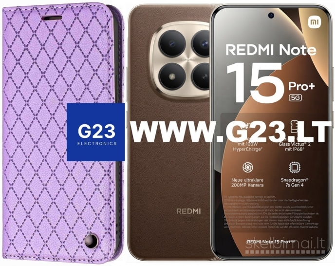 2089 Dalton dėklai Redmi Note 15 Pro Plus 5G, Poco M8 Pro 5G WWW.G23.LT