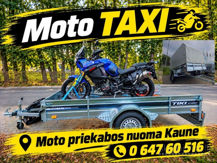 Moto Taxi ir priekabos nuoma Kaune