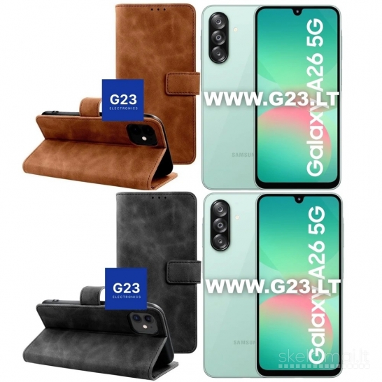 130 Diary-S veliūriniai dėklai Samsung Galaxy A26 telefonui WWW.G23.LT
