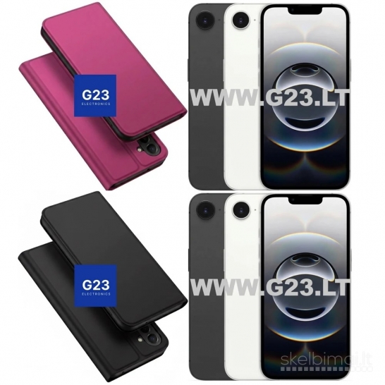 2097 Ducis dėklai-knygutės Apple iPhone 16e / iPhone 17e telefonams WWW.G23.LT