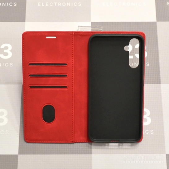 2103 Galant magnetinis dėklas Samsung Galaxy A34 raudonas WWW.G23.LT