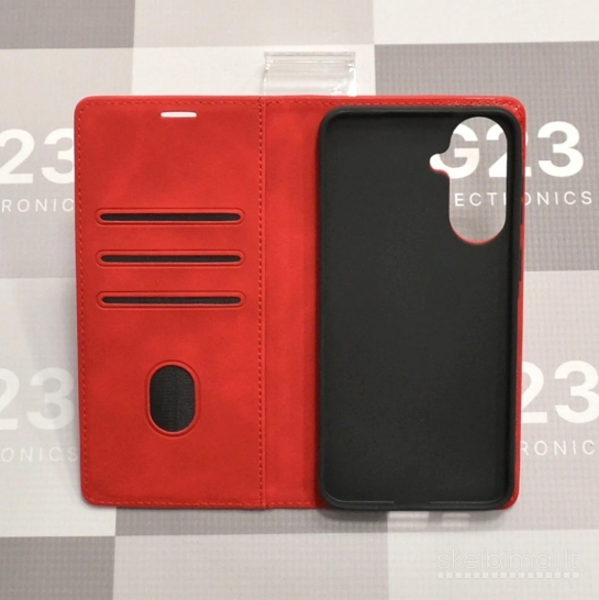 1156 Galant magnetinis dėklas Samsung Galaxy A57 raudonas WWW.G23.LT
