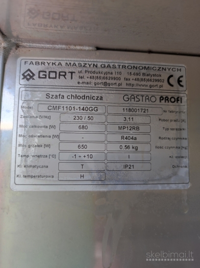 Parduodama naudota profesionali šaldymo spinta